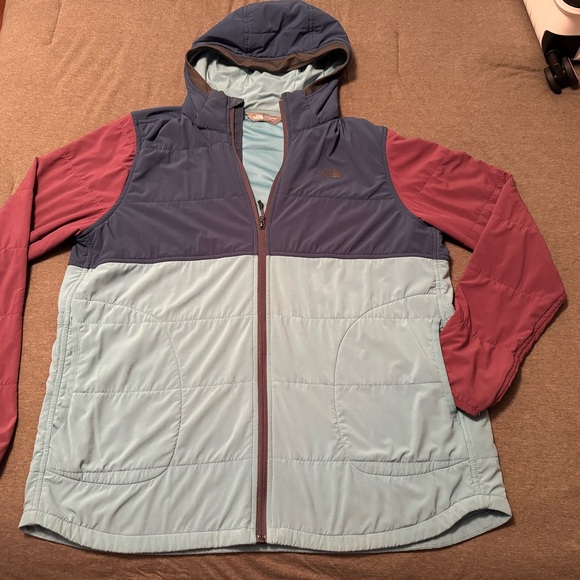 The North Face Colorblock Hooded Jacket Womens XL - Picture 1 of 2